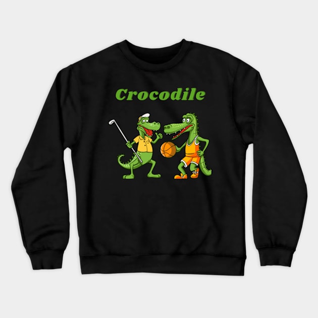 crocodile Crewneck Sweatshirt by positive_negativeart